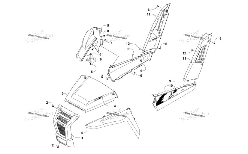 Front And Side Panel Assemblies
