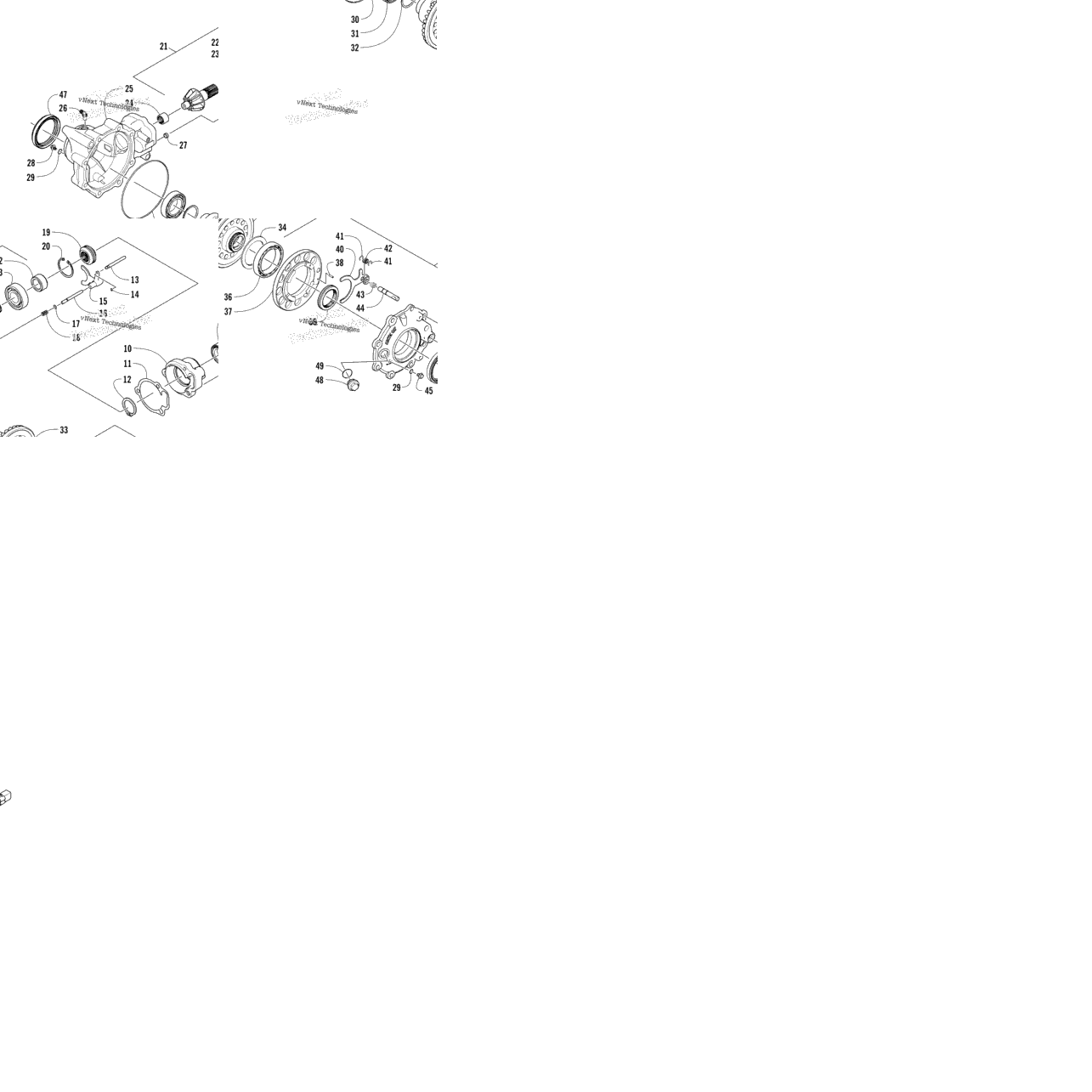 Front Drive Gearcase Assembly