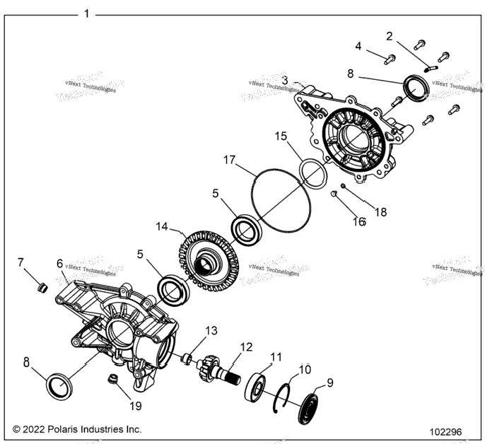 Drive Train, Rear Gearcase