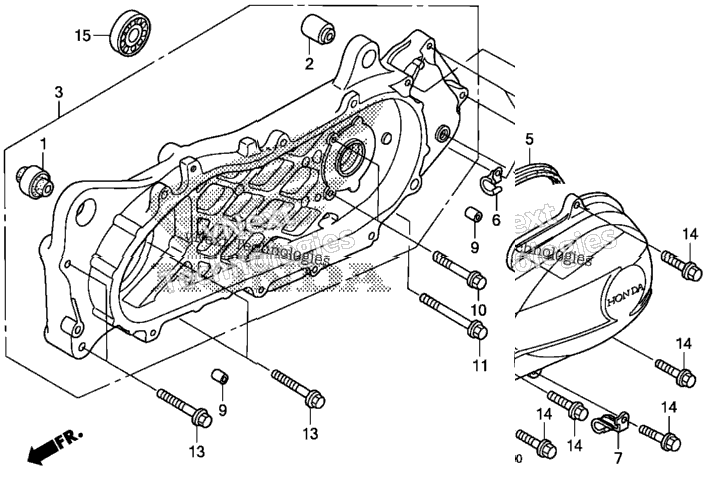 Swingarm + Left Crankcase Cover