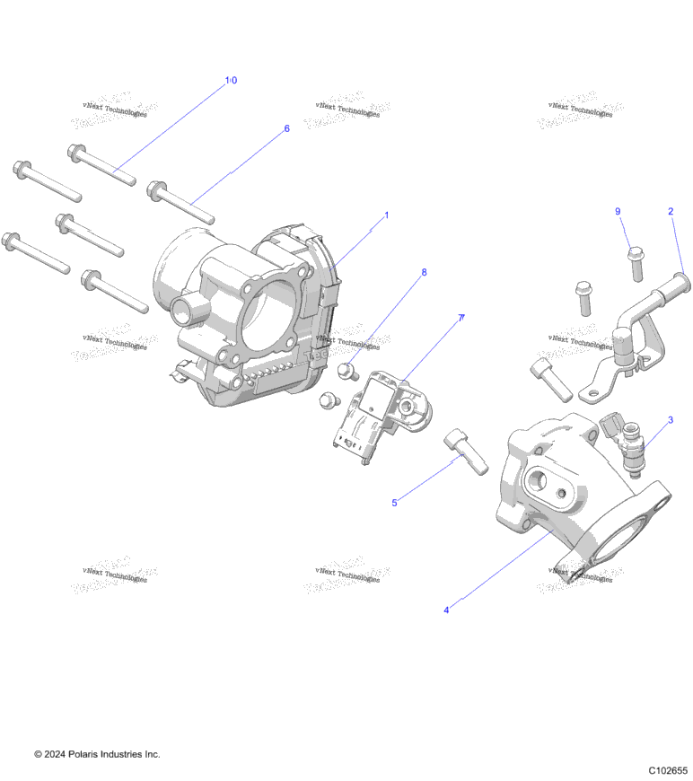 Engine, Throttle Body & Fuel Rail