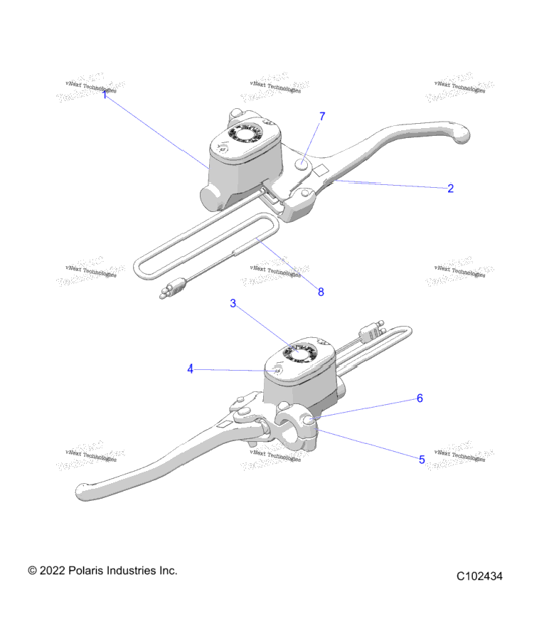 Brakes, Front Brake Lever & Master Cylinder
