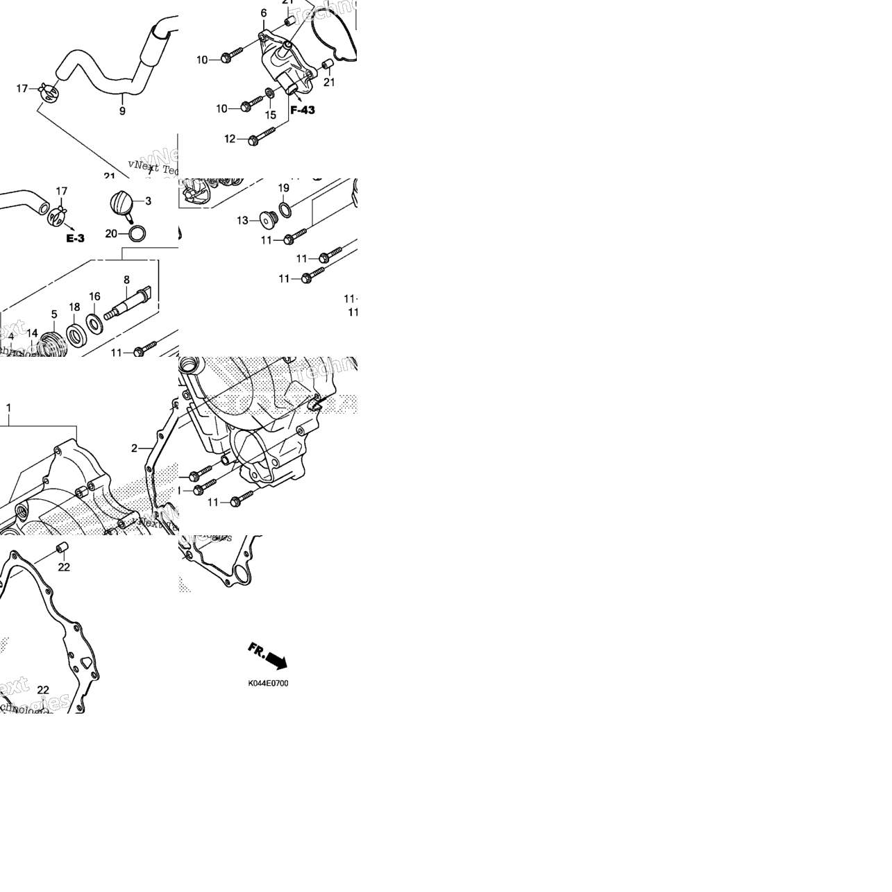 Right Crankcase Cover @Water Pump