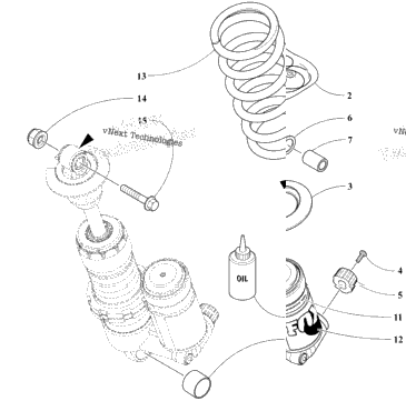 Rear Suspension Front Arm Shock Absorber