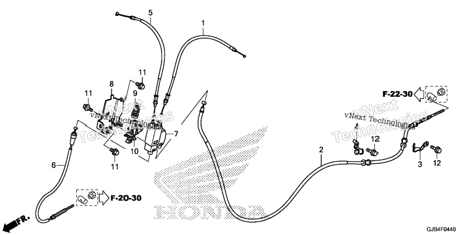 Brake Cable@Brake Bracket