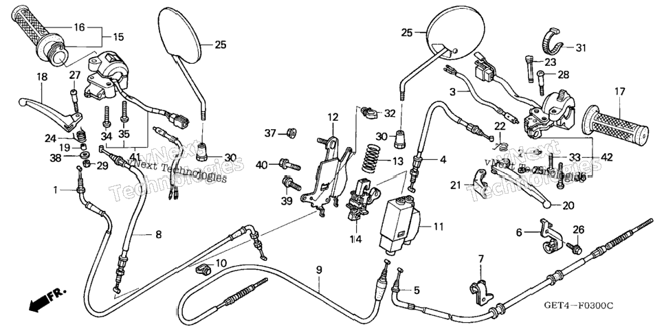 Handle Lever + Switch + Cable