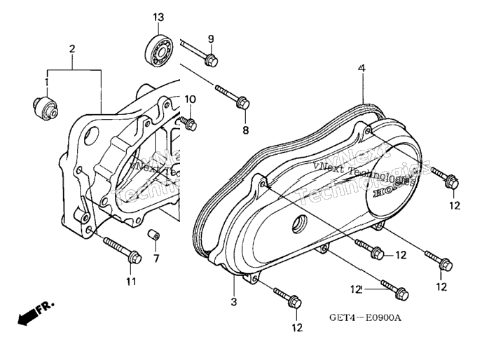 Swingarm + Left Crankcase Cover