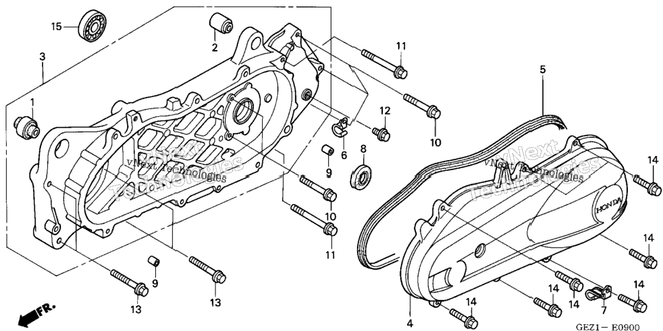 Swingarm + Left Crankcase Cover