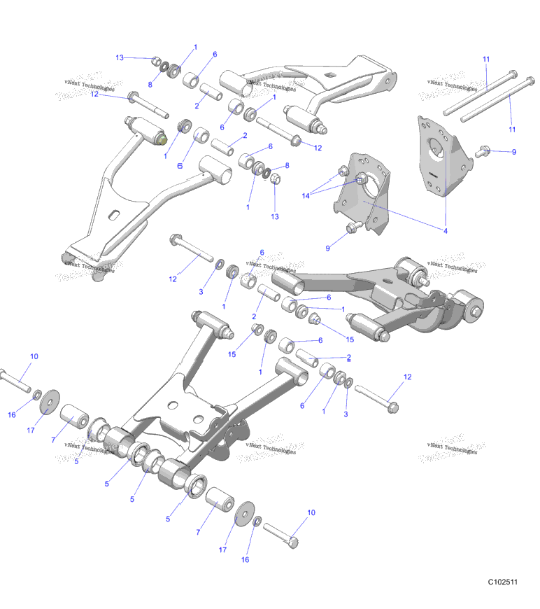 Suspension, Rear Control Arm, Mounting