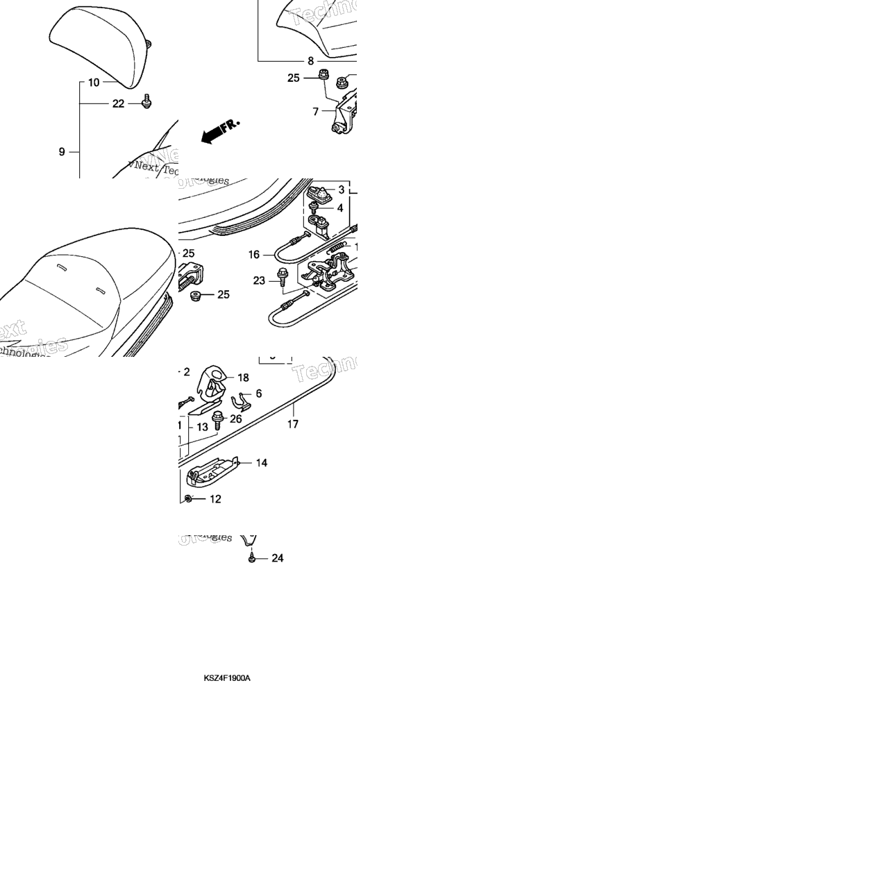 Seat + Rear Spoiler (Nss250/Nss250a)