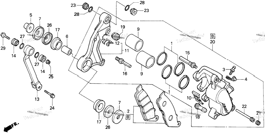 Front Brake Caliper 94-97