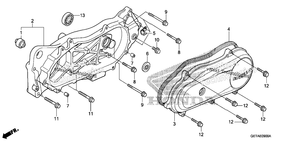 Swingarm + Left Crankcase Cover