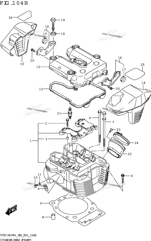 Cylinder Head (Front) (Vzr1800bz)