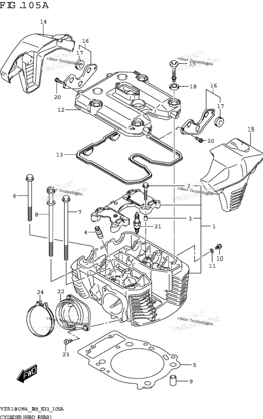 Cylinder Head (Rear) (Vzr1800)
