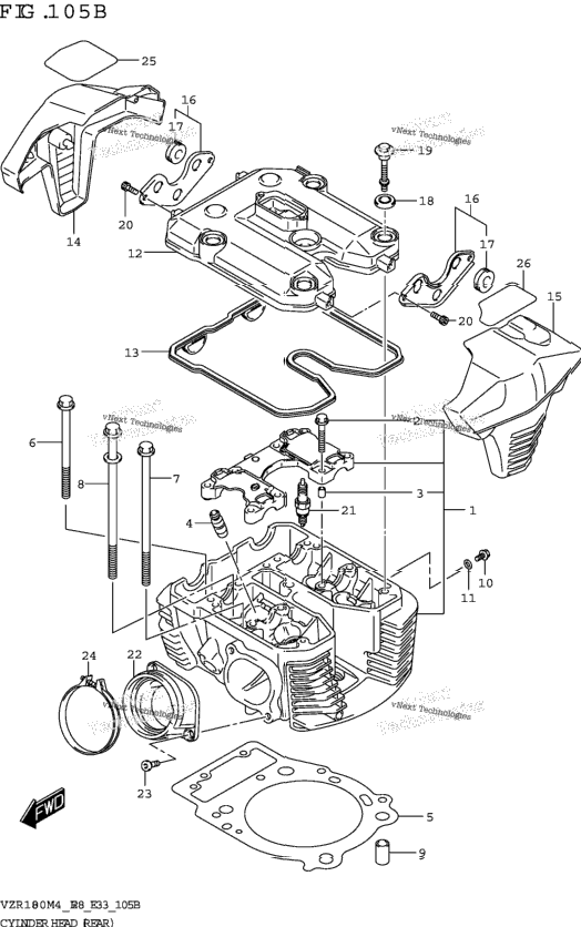 Cylinder Head (Rear) (Vzr1800bz)
