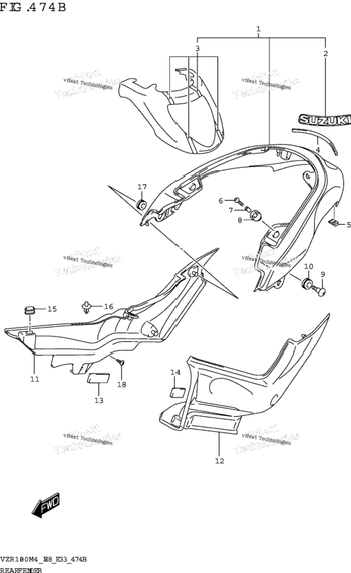 Rear Fender (Vzr1800bz)(Av4)
