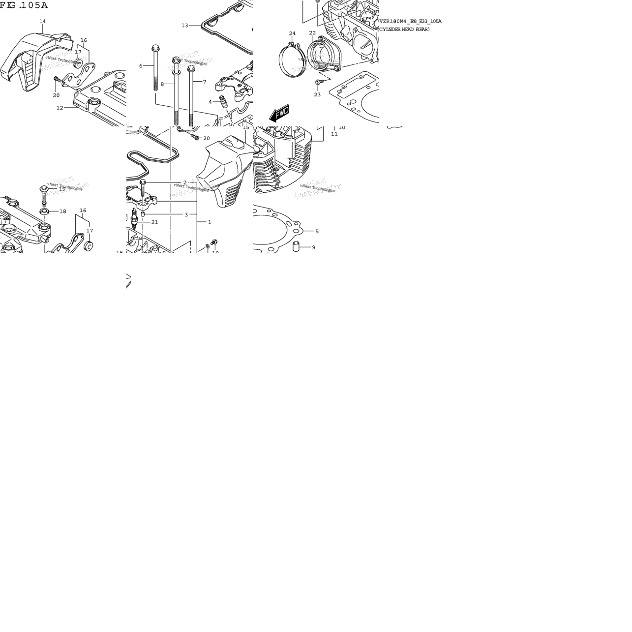 Cylinder Head (Rear) (Vzr1800)
