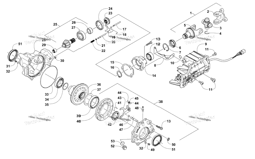 Front Drive Gearcase Assembly