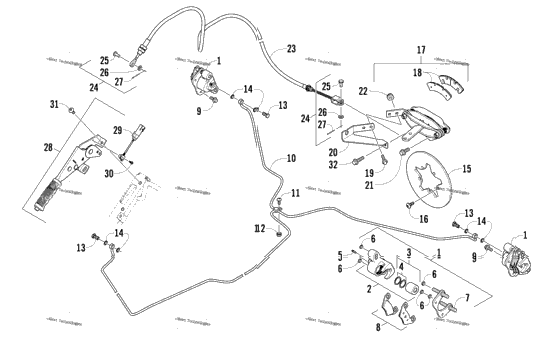 Rear And Parking Brake Assembly