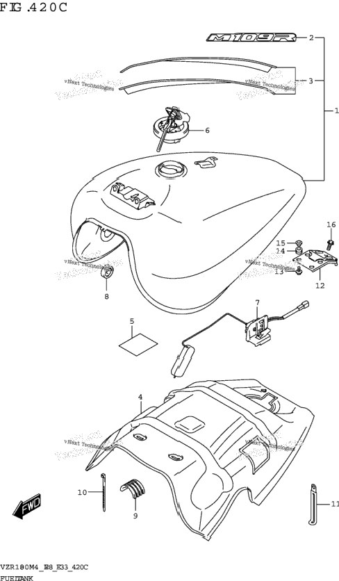 Fuel Tank (Vzr1800bz:E28)(Kel)