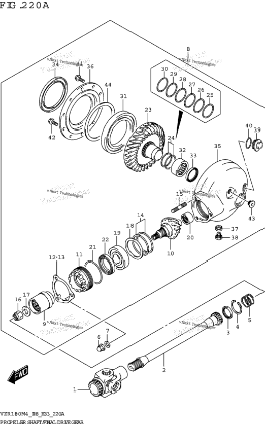Propeller Shaft/Final Drive Gear