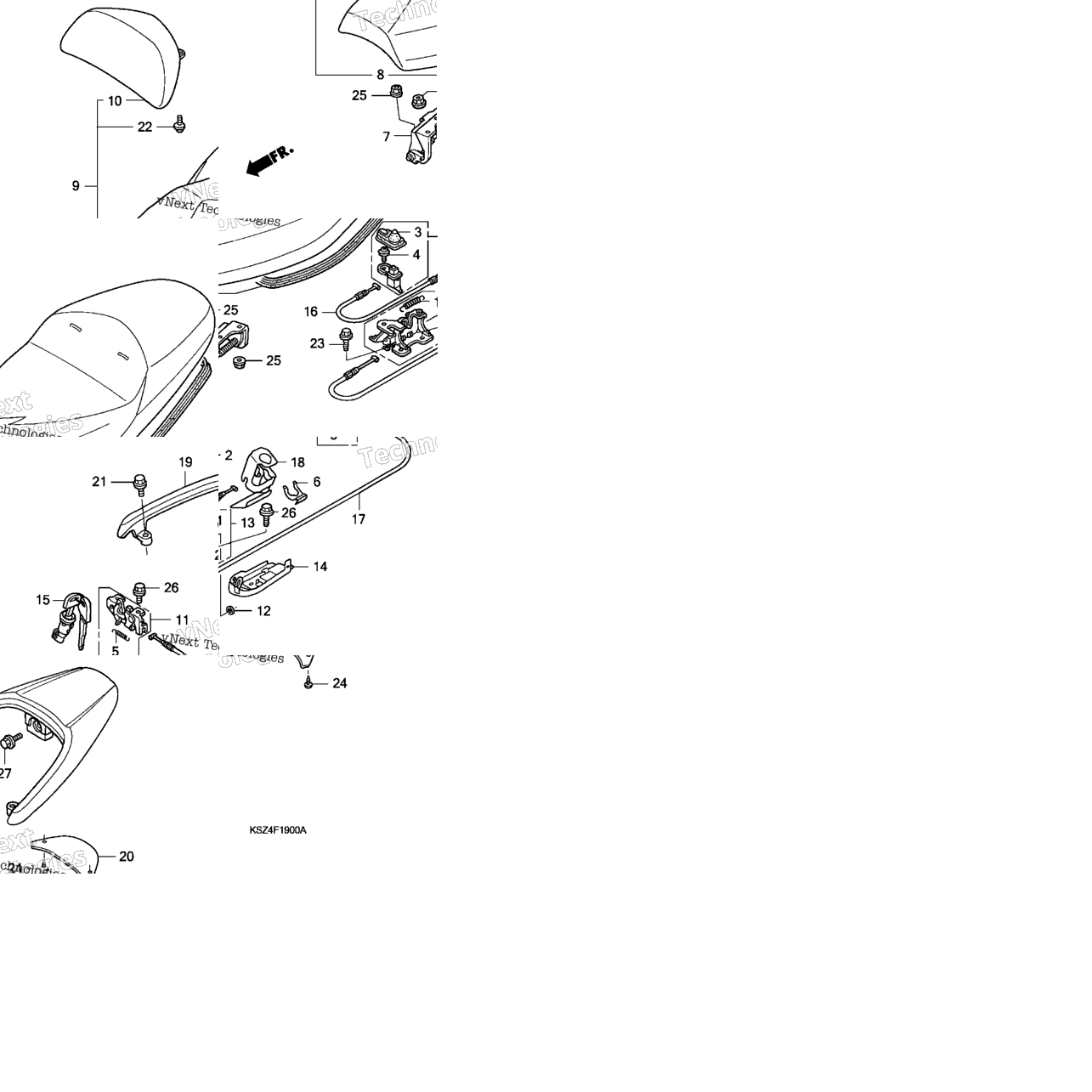 Seat + Rear Spoiler (Nss250/Nss250a)