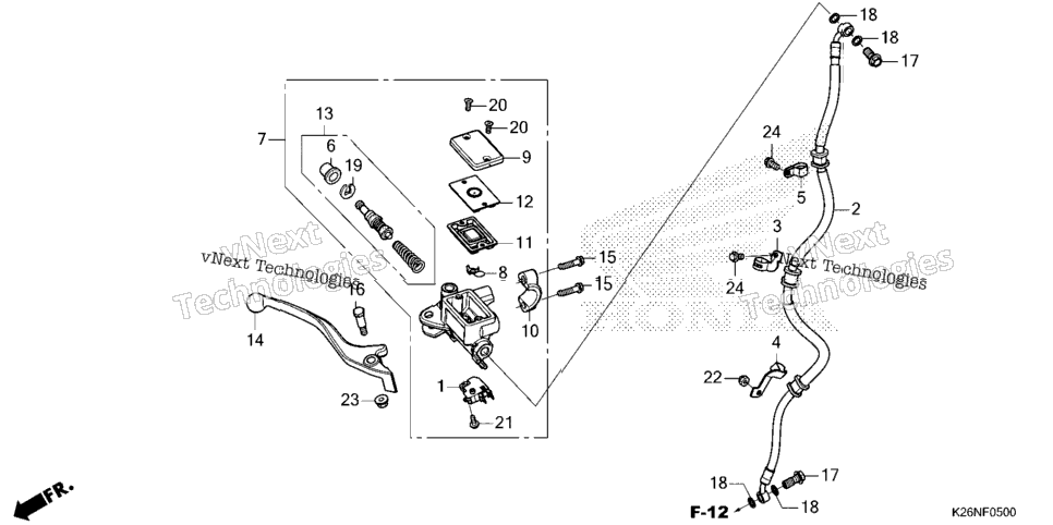Front Brake Master Cylinder 1
