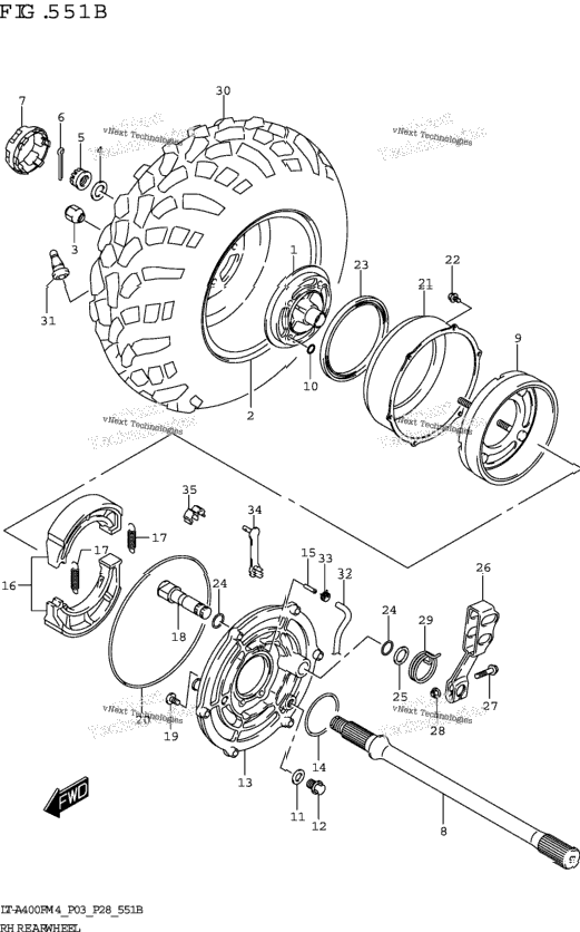Rh Rear Wheel (Lt-A400fz)