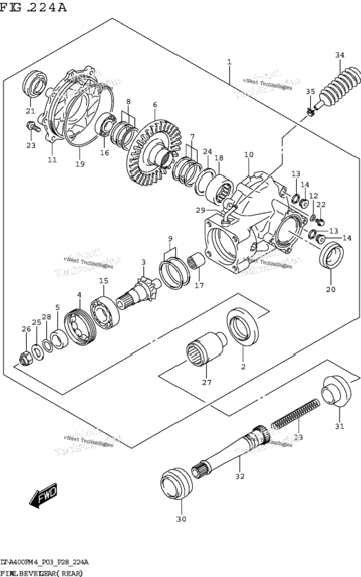Final Bevel Gear (Rear)