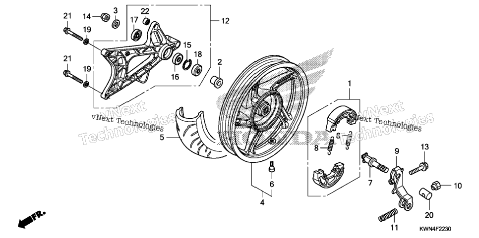 Rear Wheel + Swingarm
