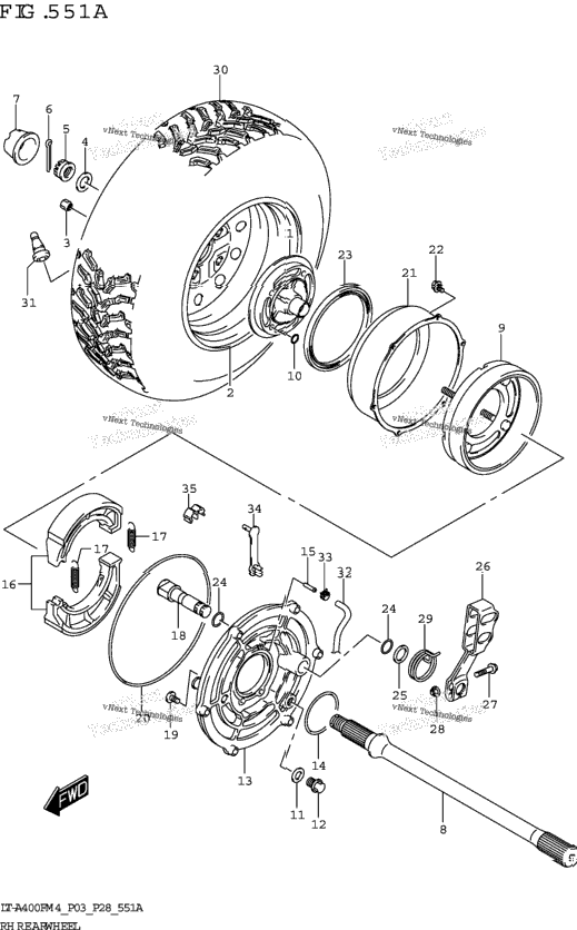 Rh Rear Wheel (Lt-A400f)