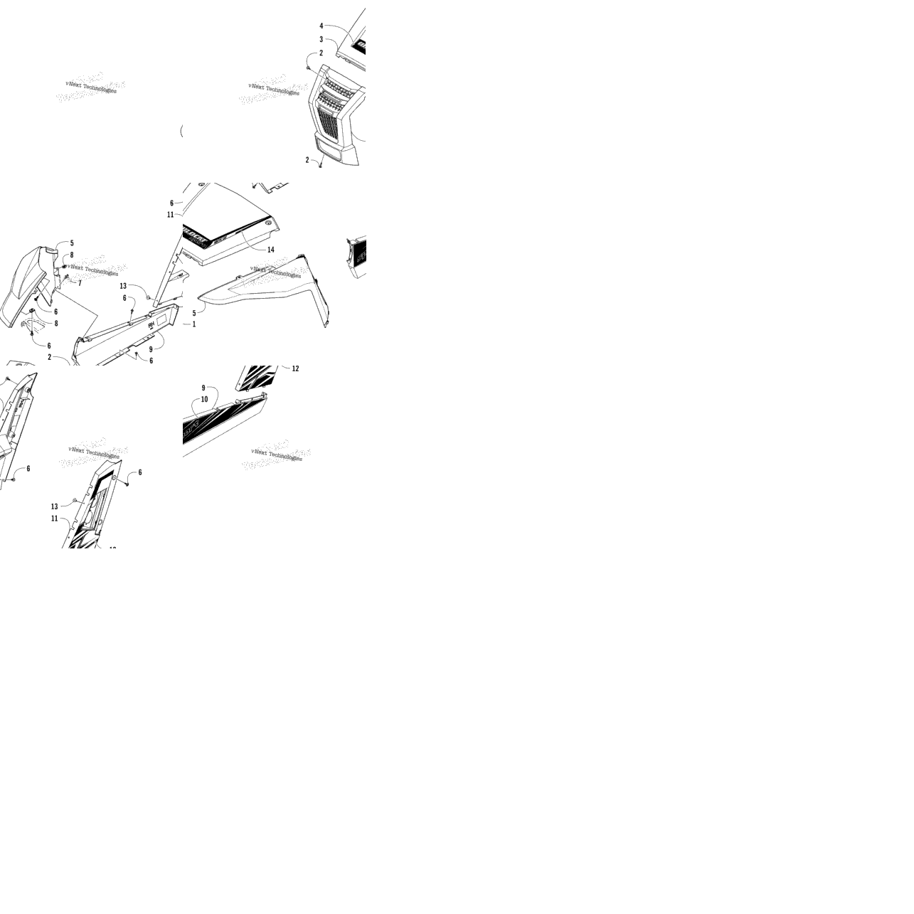 Front And Side Panel Assemblies
