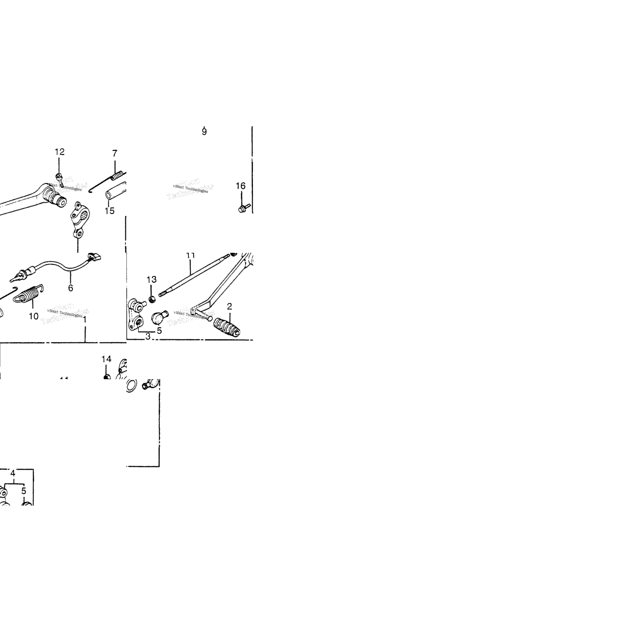Brake Pedal + Gearshift Pedal