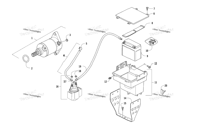 Battery And Starter Assembly