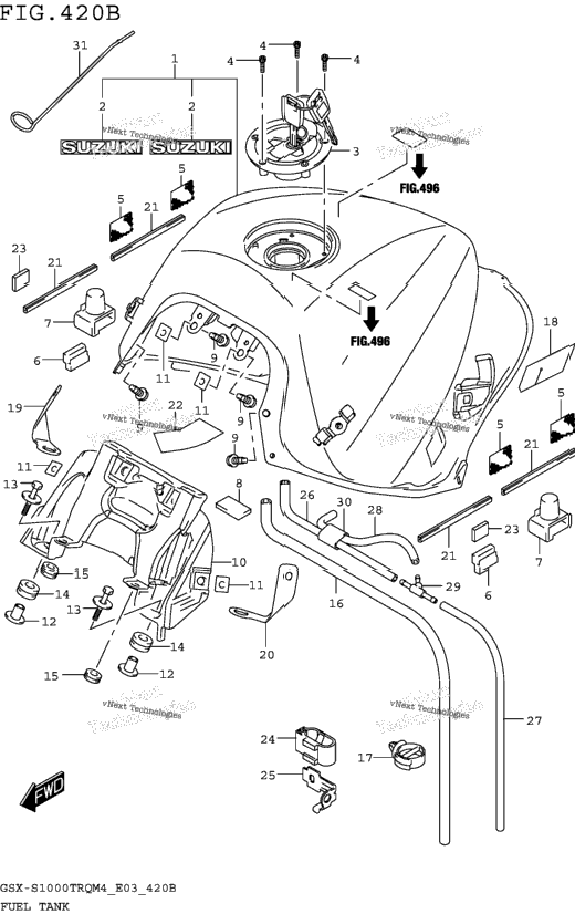 Fuel Tank (Gsx-S1000trqm4 E28)
