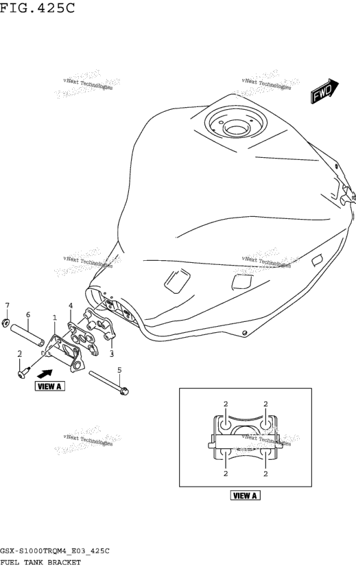 Fuel Tank Bracket (Gsx-S1000trqm4 E33)