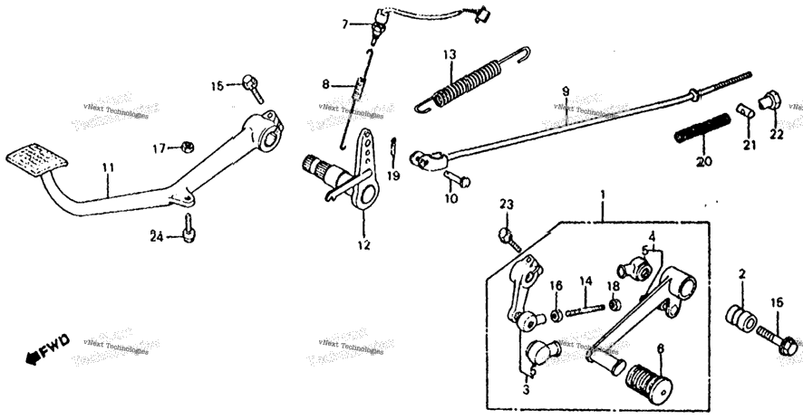 Brake Pedal + Shift Pedal