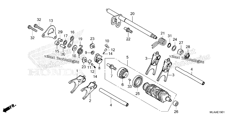 Gearshift Drum (Cmx1100d/D2)