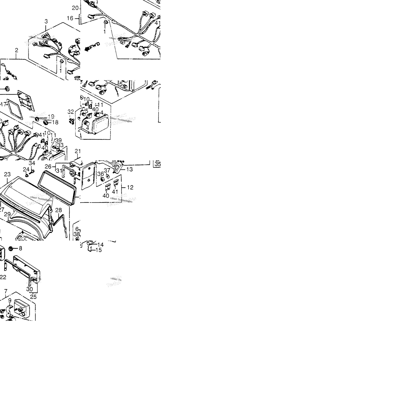 1200I/A Fairing Wire Harness 84-85