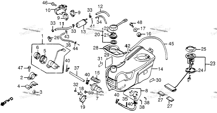 1200I/A Fuel Tank 84-85