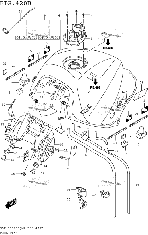Fuel Tank (Gsx-S1000rqm4 E28)