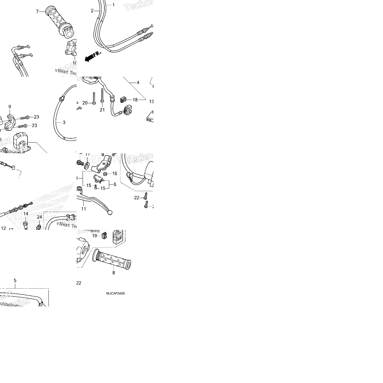Handle Lever@Switch@Cable
