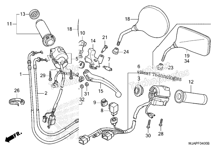 Handle Lever@Switch@Cable (1)