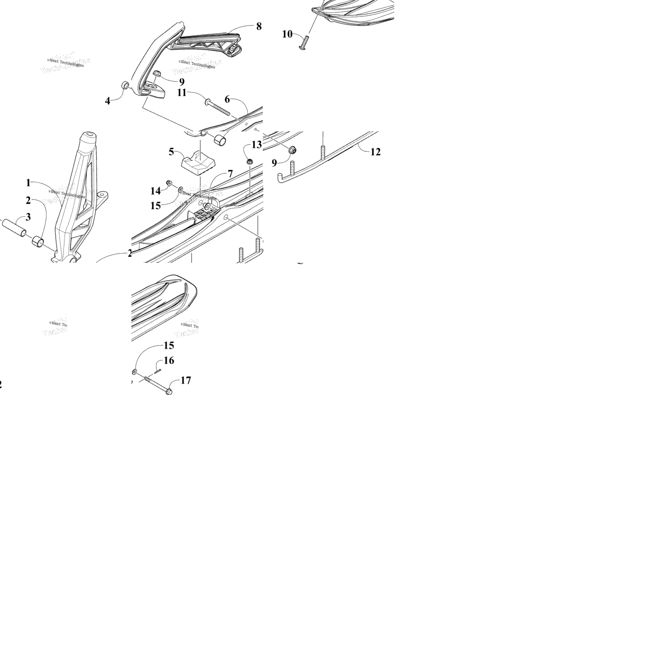 Ski And Spindle Assembly
