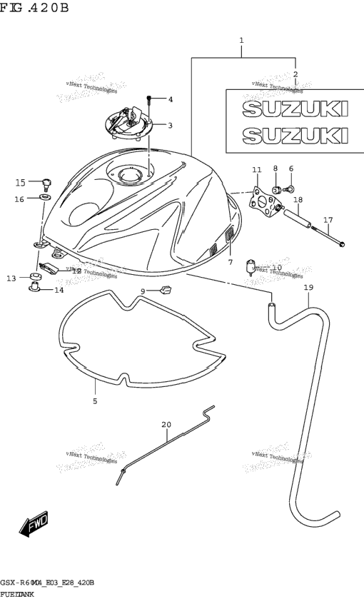 Fuel Tank (Gsx-R600:E33)