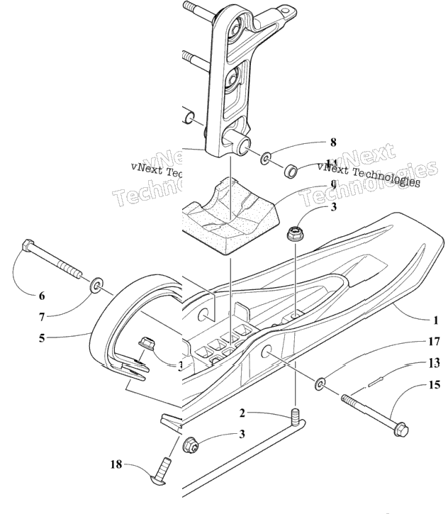Ski And Spindle Assembly