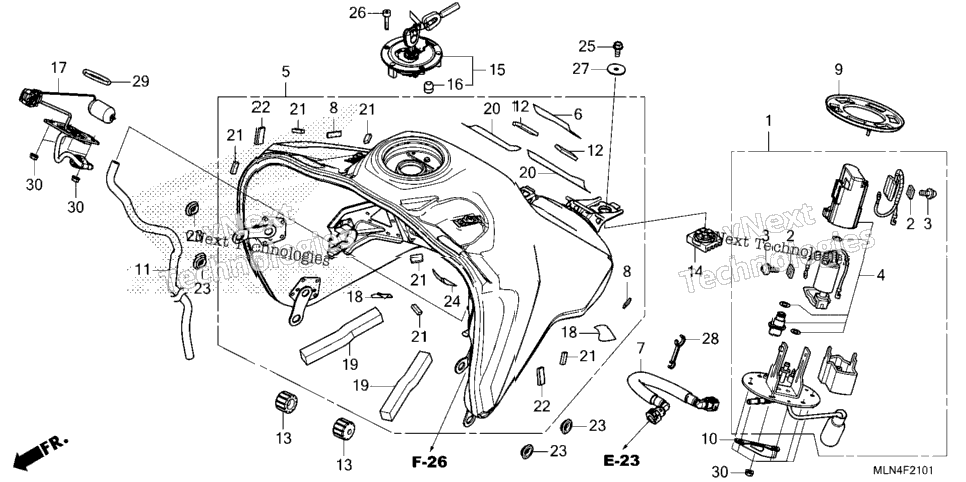 Fuel Tank@Fuel Pump (Crf1100a4/D4)