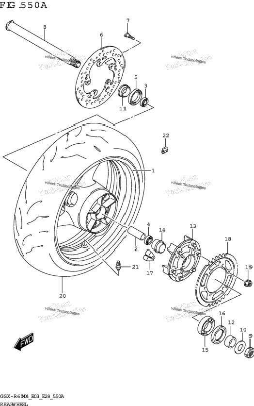 Rear Wheel (Gsx-R600z)