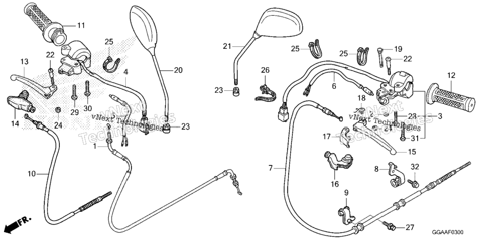 Handle Lever@Switch@Cable