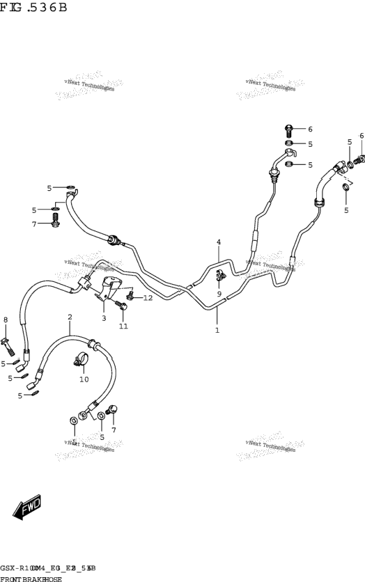 Front Brake Hose (Gsx-R1000ra,Gsx-R1000rza)
